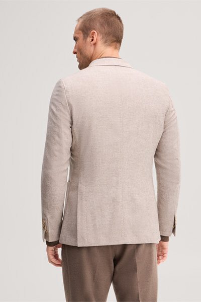 Leads to product detail page "Beige wool-blend double-breasted jacket"