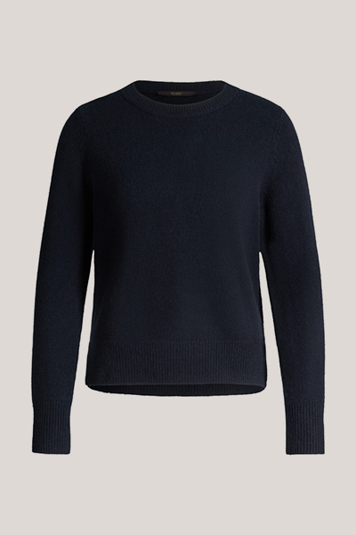 Leads to product detail page "Navy blue cashmere jumper"