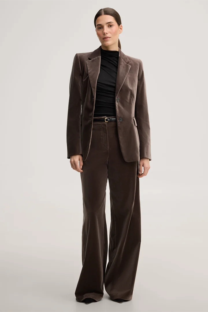 windsor. presents the product Velvet Blazer in Taupe from the category Blazers & Waistcoats as an outfit