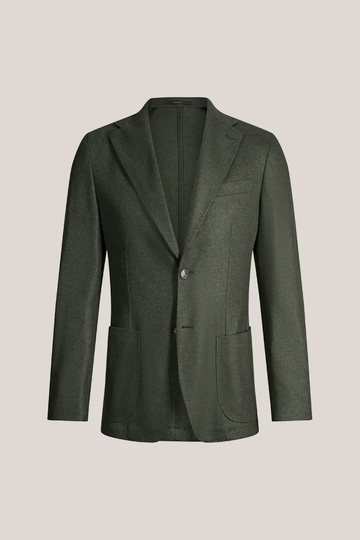 windsor. présente le produit Olive-coloured cashmere suit jacket de la catégorie Vestes en visuel détouré