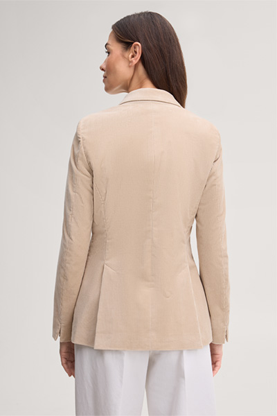 Leads to product detail page "Beige corduroy blazer"