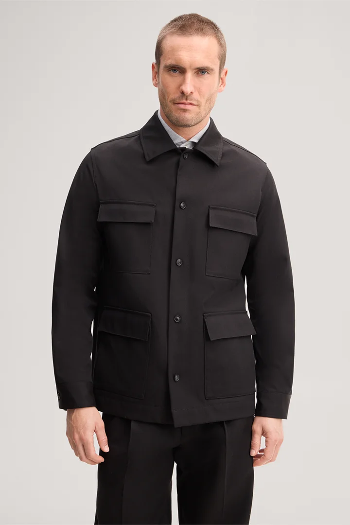 Führt zu Produktdetailseite „Schurwollmix-Baukasten-Shirtjacket in Braun"