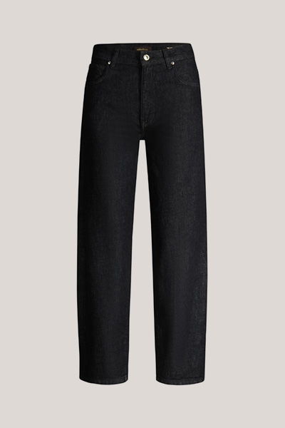 Barrel jeans in black denim
