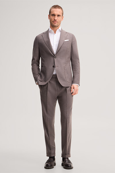 Führt zu Produktdetailseite „Wool-blend modular trousers with pleats in brown"