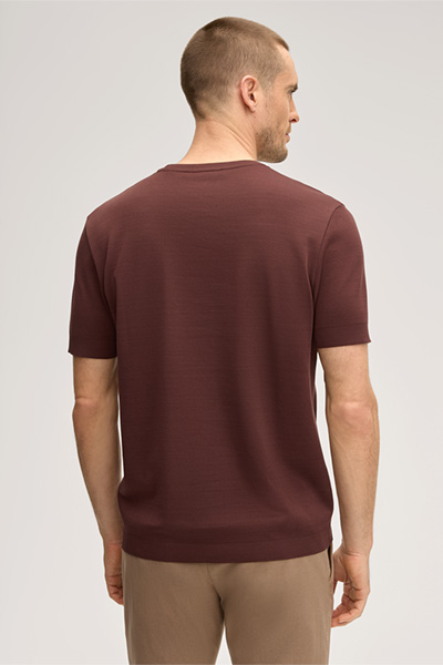 Floro Cotton T-Shirt in Bordeaux Red