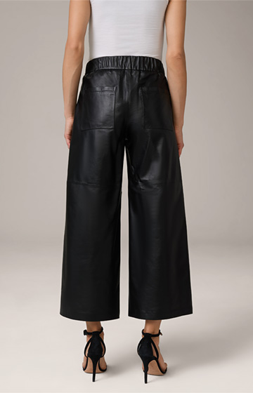 Lammnappa-Leder-Culotte in Schwarz