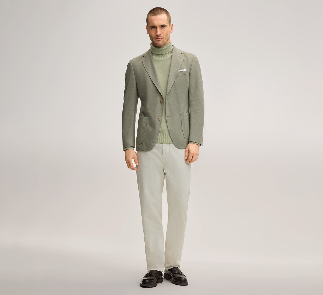 windsor. presents the product Giro Cashmere Jacket in Sage from the category Jackets