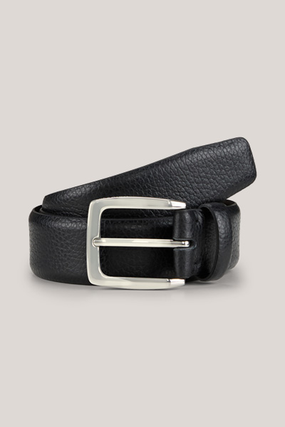 Black leather belt