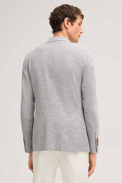 Veste en coton mélangé Giro avec lin gris chiné