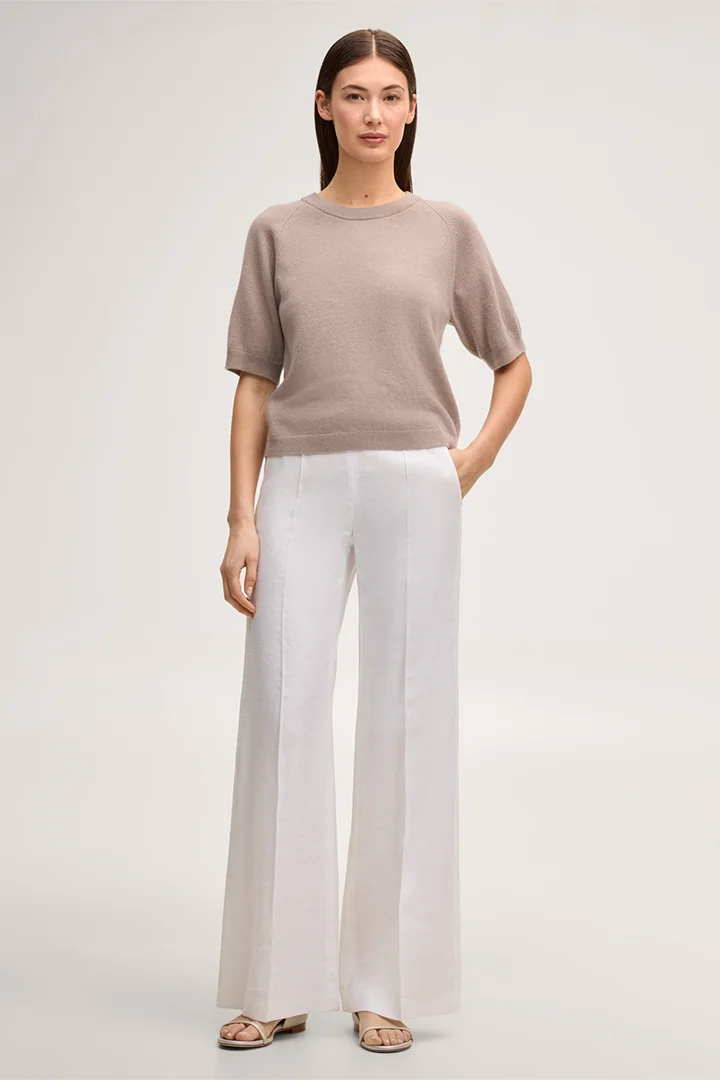 Führt zu Produktdetailseite „Cashmere-T-Shirt in Taupe"