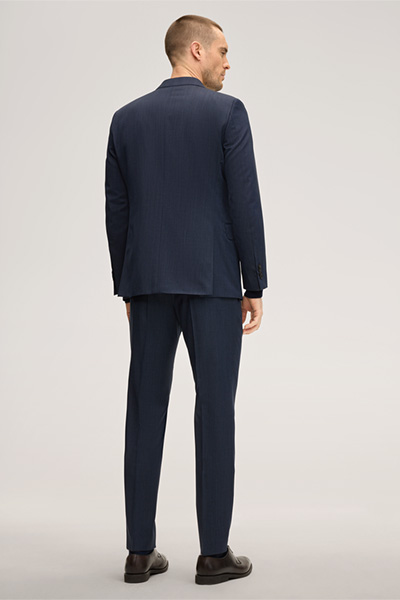 Sera-Sole Virgin Wool Suit in Navy Marl