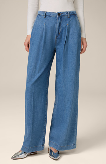 Pantalon en jean Marlene, en light blue washed
