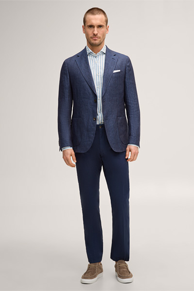 Leads to product detail page "Cino cotton-blend chinos in navy"