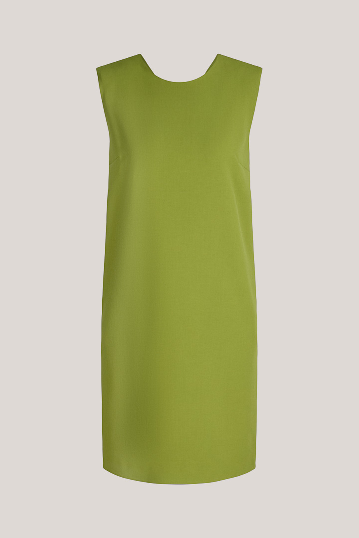 Führt zu Produktdetailseite „Crepe-Etui-Kleid ärmelos in Grün"