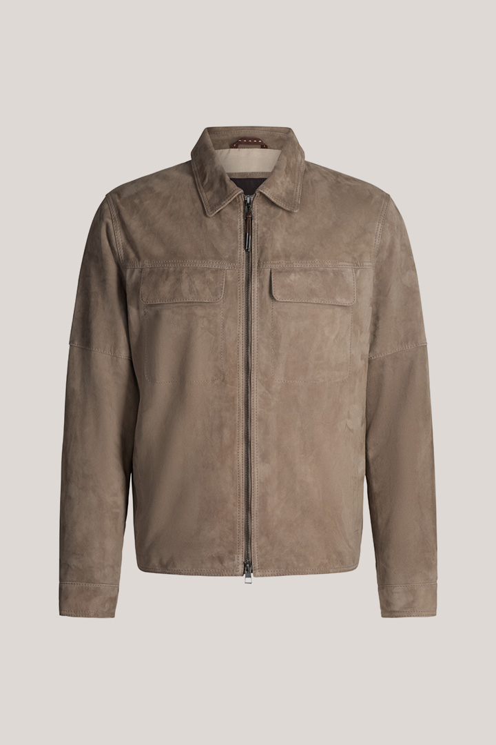 Führt zu Produktdetailseite „Lederjacke Pesaro in Grau"