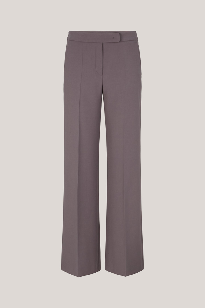 Crêpe-Marlene-Hose in Grau