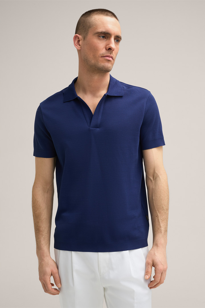 Frido Cotton Polo Shirt in Blue