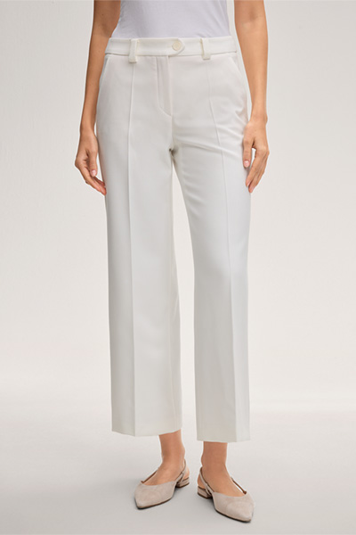 Crêpe-Culotte-Hose in Ecru