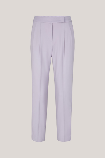 Schurwollstretch-Twill-Hose im Jogger-Stil in Flieder