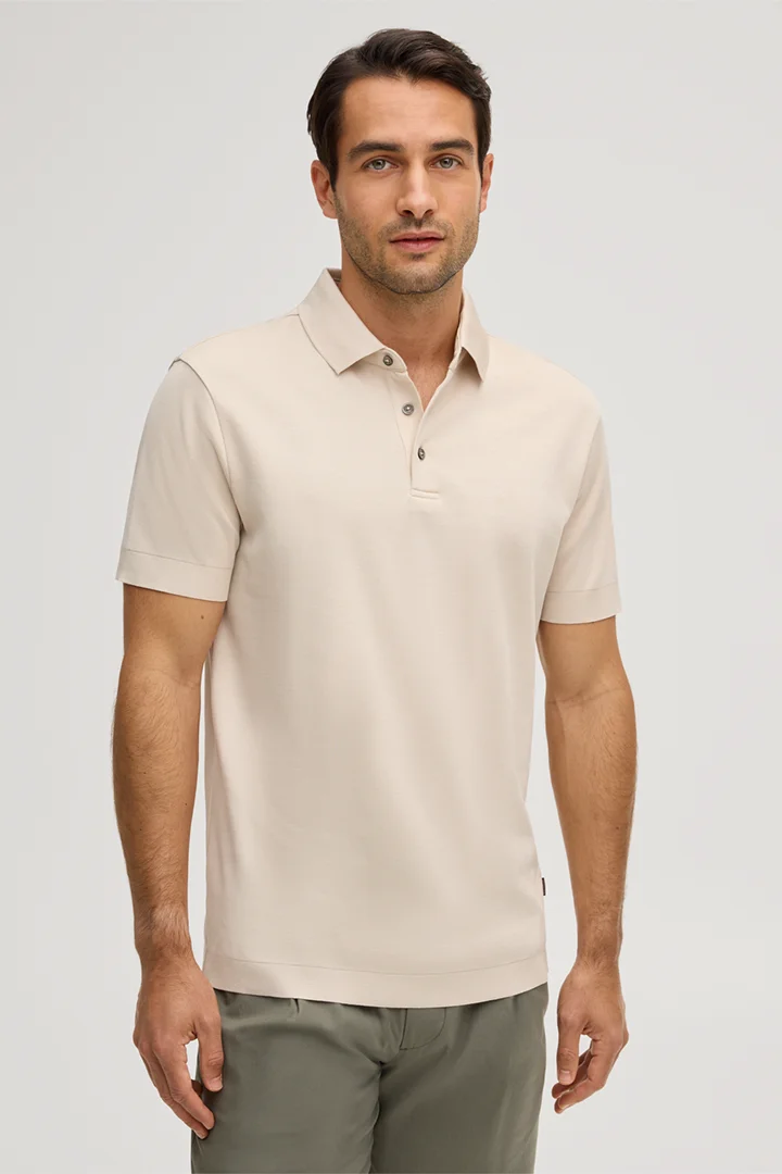 Führt zu Produktdetailseite „Baumwoll-Polo Floro in Beige"