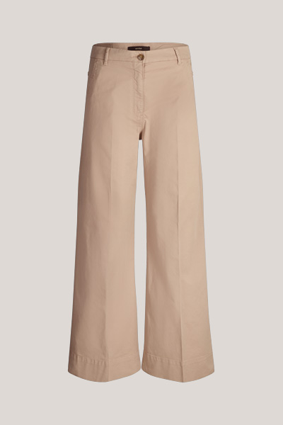 Pantalon Marlene en coton stretch, couleur beige