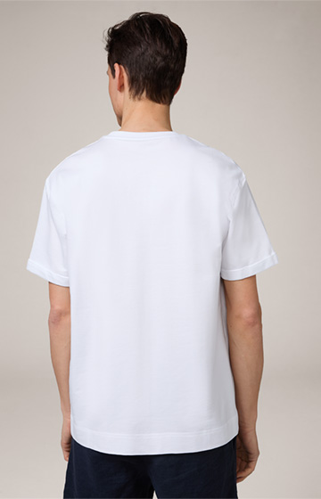 Sevo Lightweight Cotton Sweatshirt T-Shirt in White