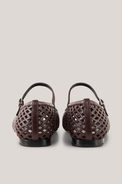 Nappa Leather Ballerinas in Purple by Unützer