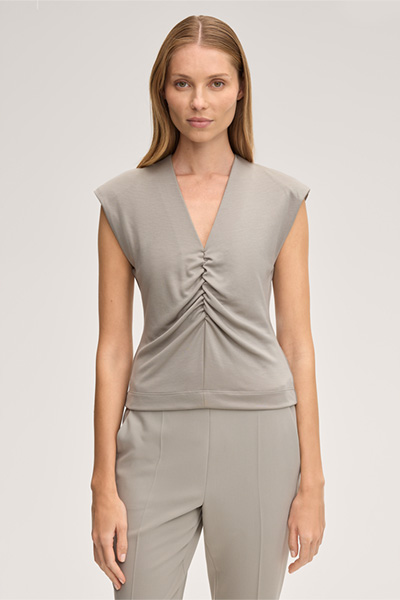 Doubleface-Interlock-Shirt in Beige