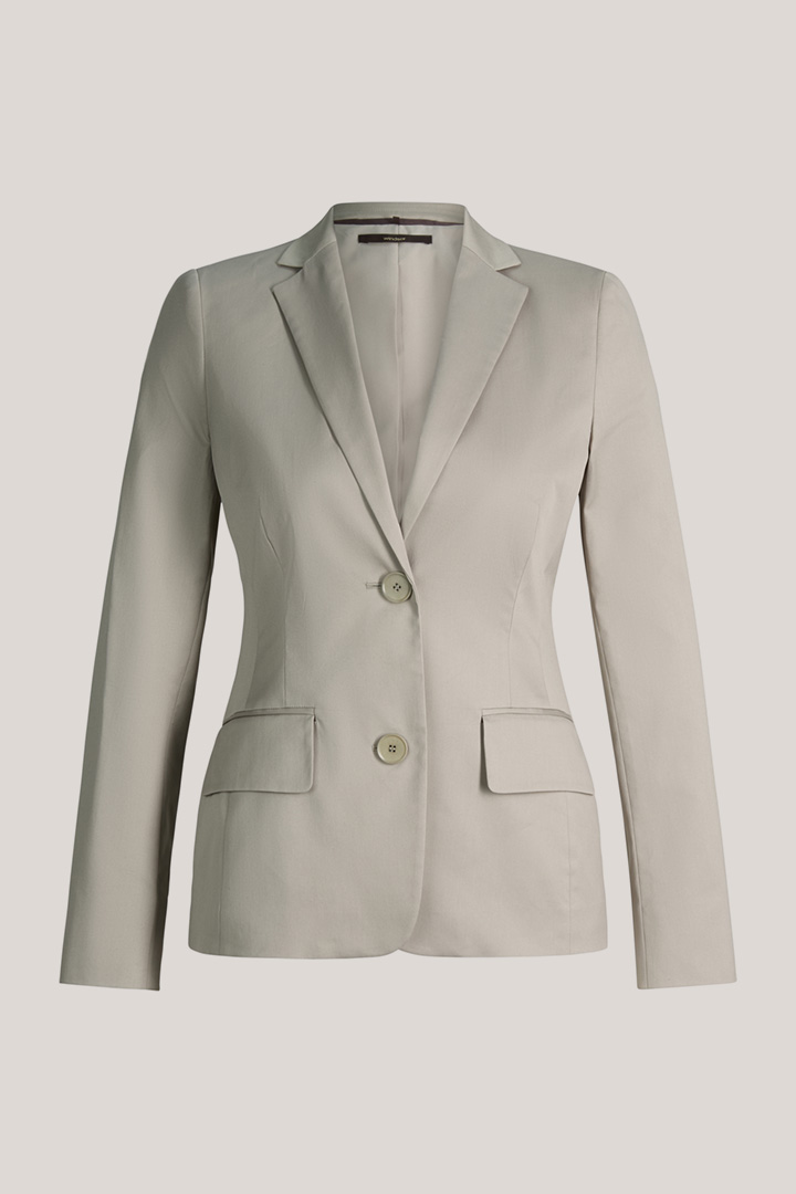 Führt zu Produktdetailseite „Baumwollstretch-Blazer in Salbeigrün"