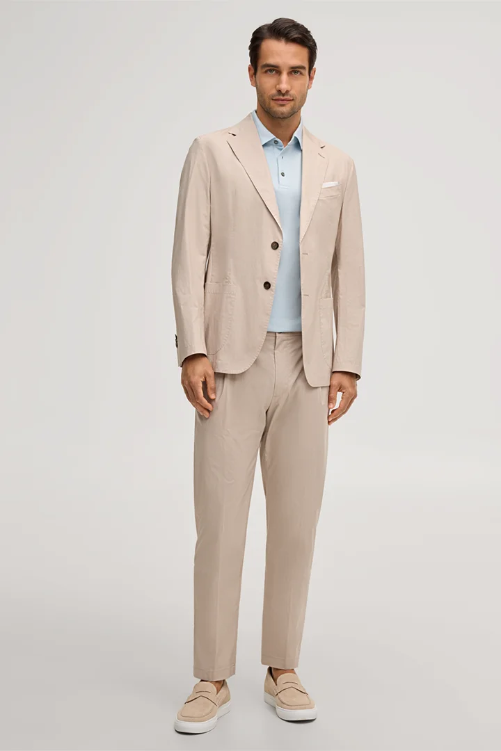 Leads to product detail page "Floro cotton polo shirt in light blue"