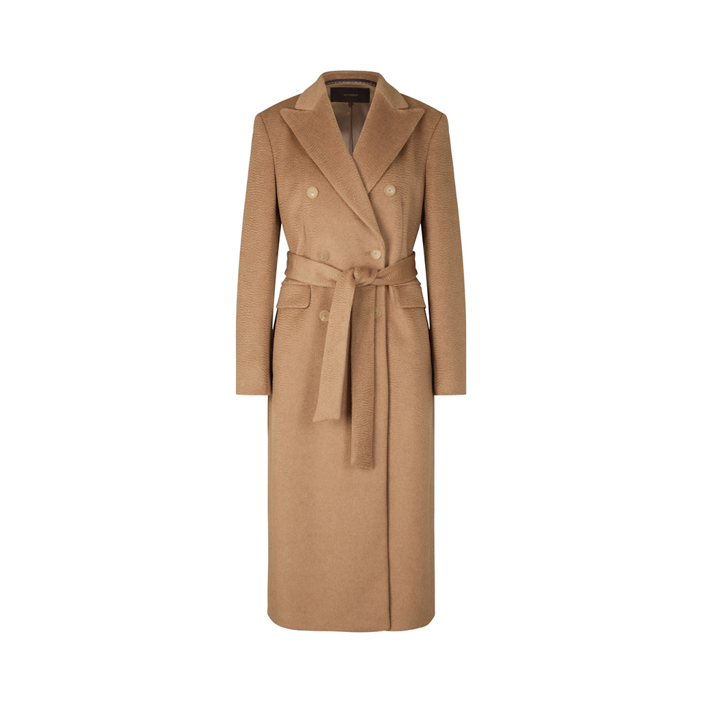 Double-Breasted Camel Hair Coat in Brown - in the windsor