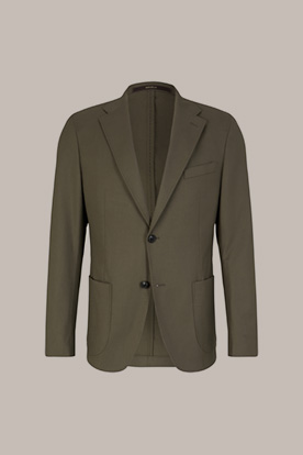 Veste de costume modulable Giro en laine mélangée, couleur olive