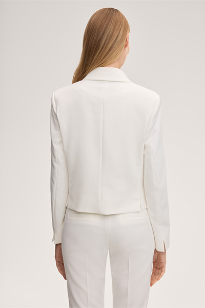 Veste blazer en crêpe, en écru