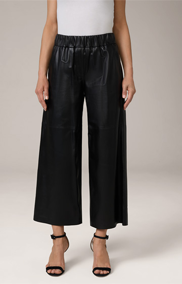 Lammnappa-Leder-Culotte in Schwarz