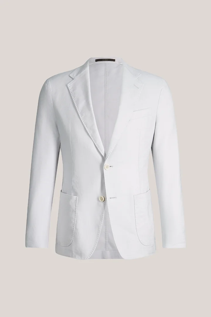 Leads to product detail page "Giro modular linen-stretch blazer in light grey"