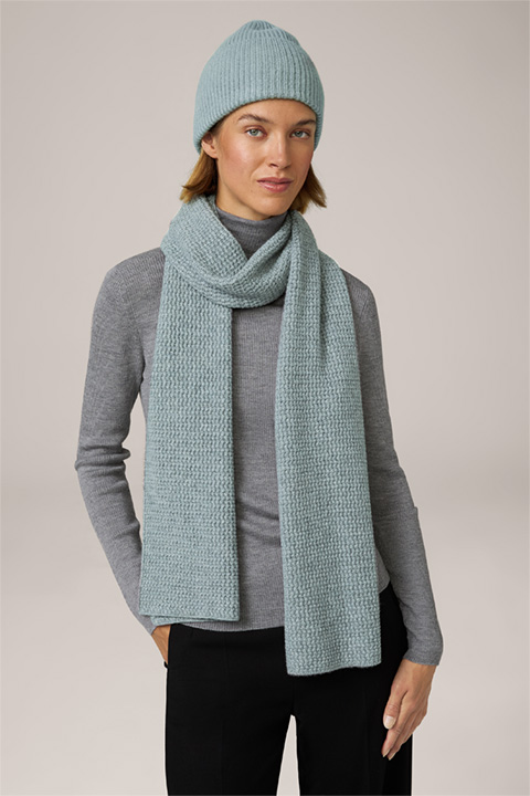 Cashmere-Mütze in Hellblau