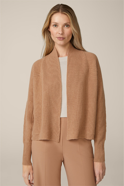 Cashmere Cardigan in Camel