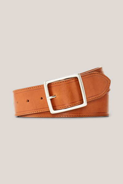 Nappa Leather Belt in Cognac