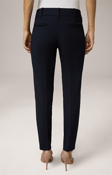 Crêpe Suit Trousers in Navy