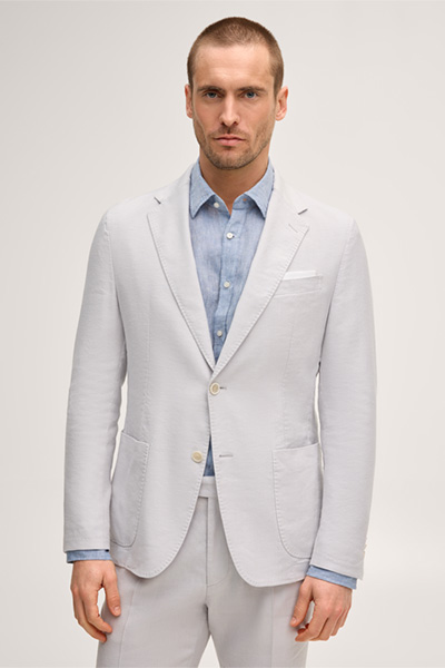 Leads to product detail page "Giro modular linen-stretch blazer in light grey"