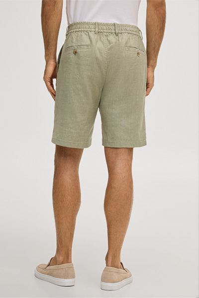 Sergino stretch linen shorts in light green