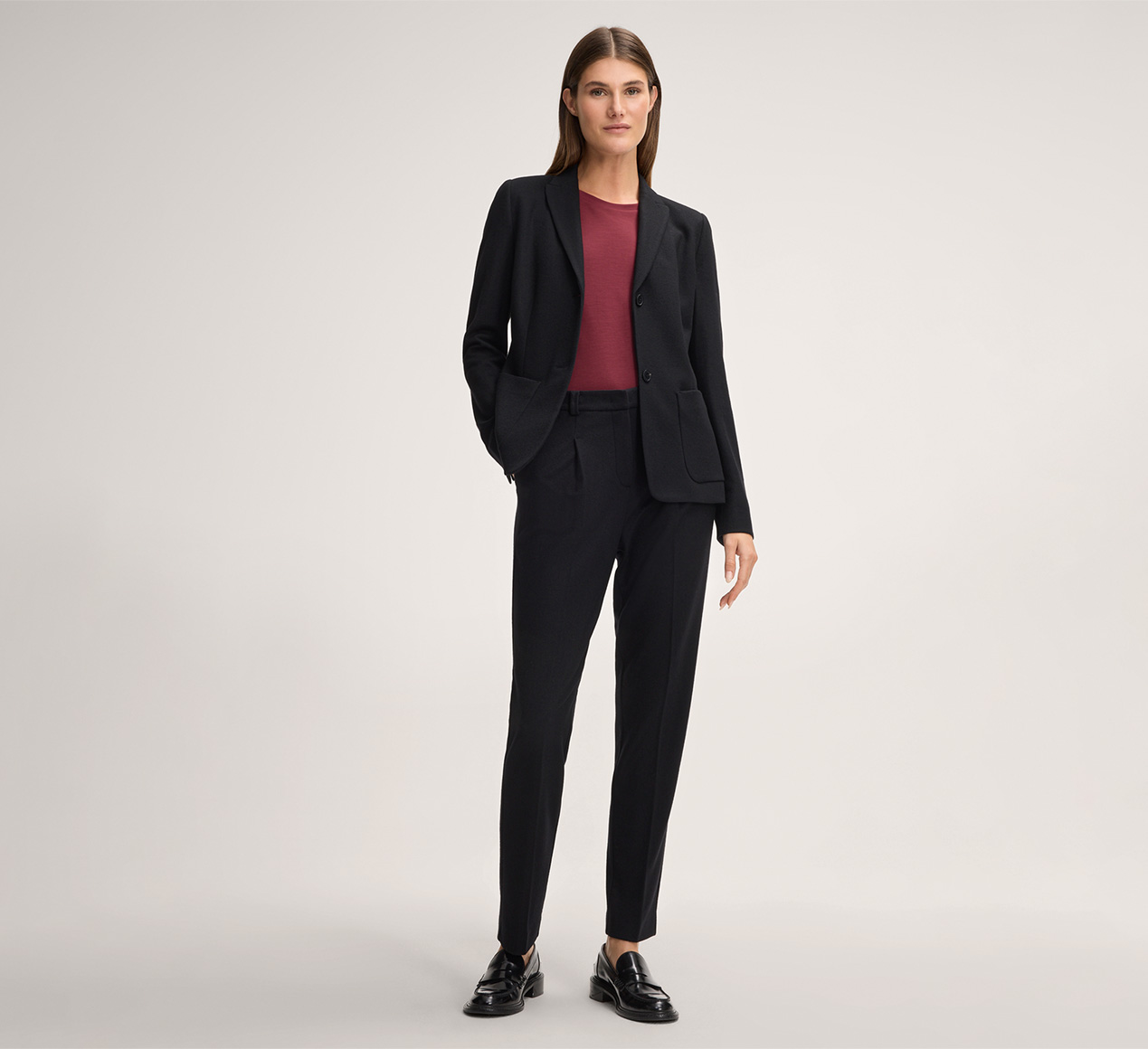 windsor. presents the product Wool Jersey Blazer in Black from the category Blazers