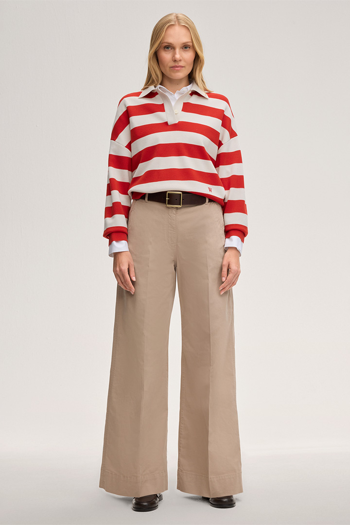 Führt zu Produktdetailseite „Baumwollstretch-Palazzo-Hose in Taupe"