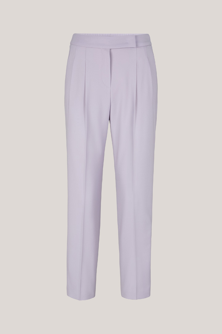 Schurwollstretch-Twill-Hose im Jogger-Stil in Flieder