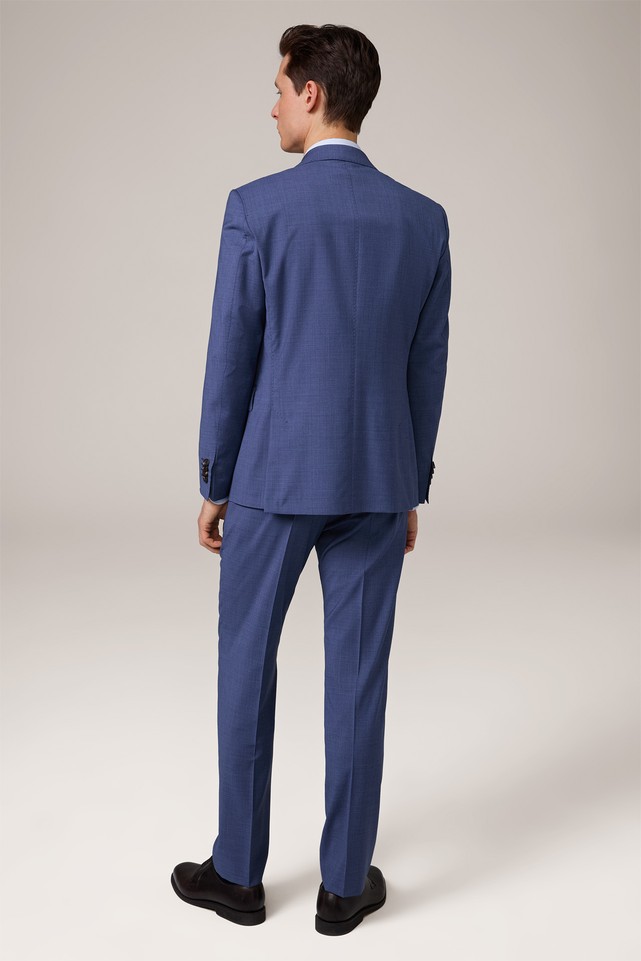 Sono-Bene Virgin Wool Suit in Textured Blue