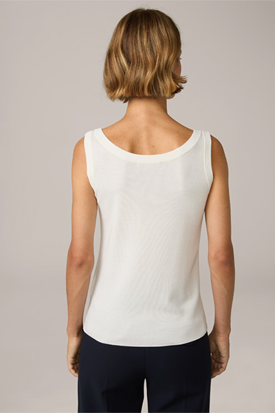 Merino Fine Knit Top in Ecru