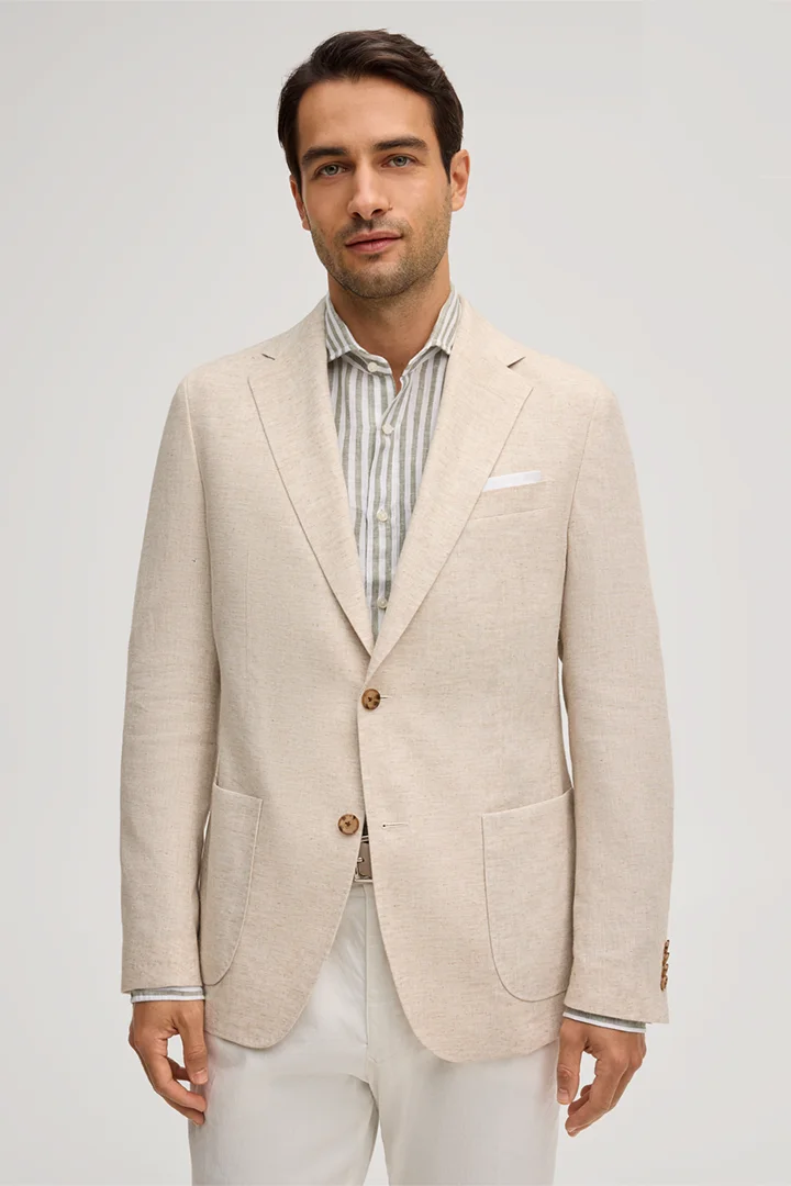 Mène à la page produit « Veste en lin mélangé Giro, couleur camel »