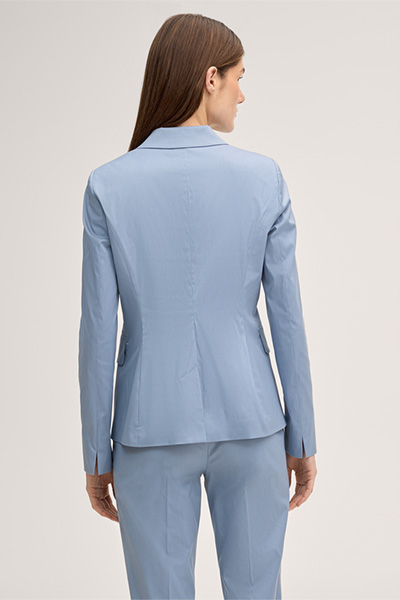 Light blue stretch cotton blazer