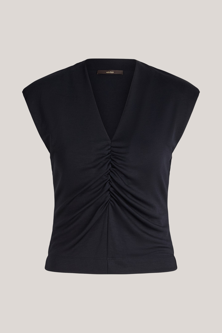 Führt zu Produktdetailseite „Doubleface-Interlock-Shirt in Navy"