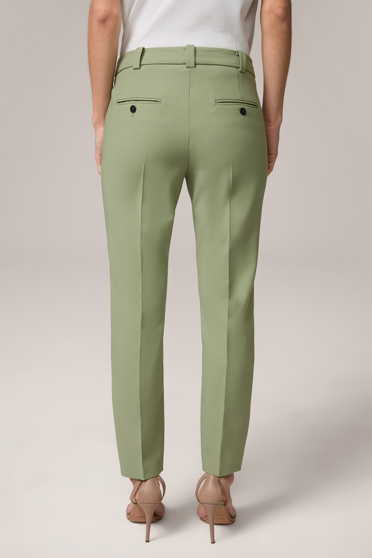 Crêpe Suit Trousers in Sage